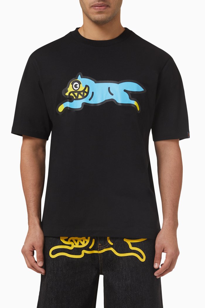 

Running Dog T-shirt in Cotton, Black
