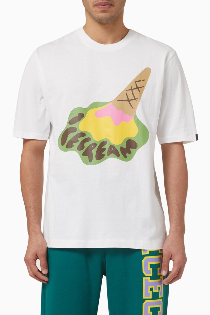 

Dropped Cone T-shirt in Cotton Jersey, White