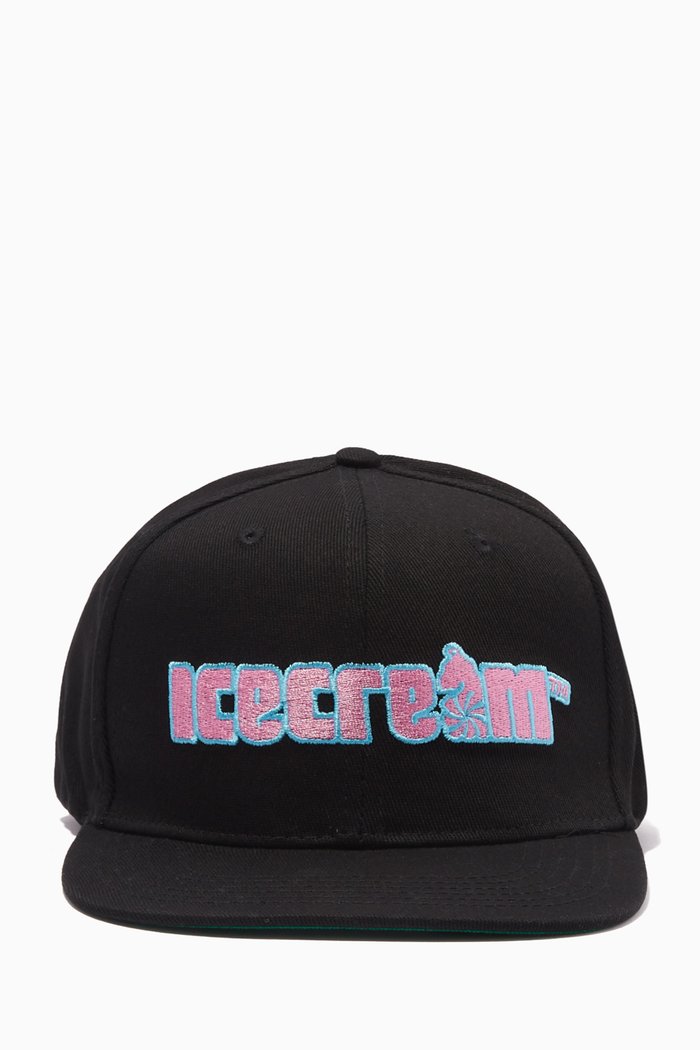 

Logo Baseball Cap in Cotton, Black