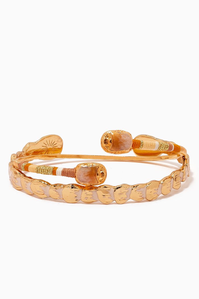 

Duality Small Scaramouche & Liane Bangle Set, Gold