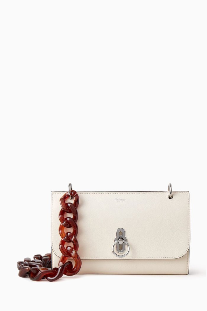 

Amberley Clutch Bag in High Shine Leather, Neutral