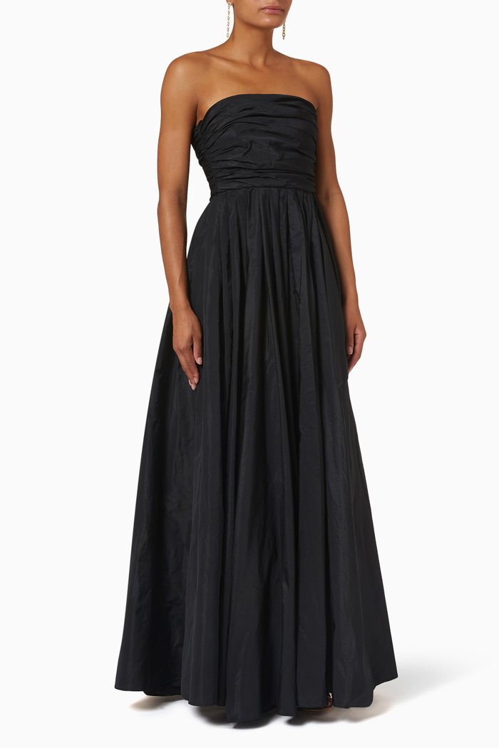 Ciliegia Dress in Taffeta, Black