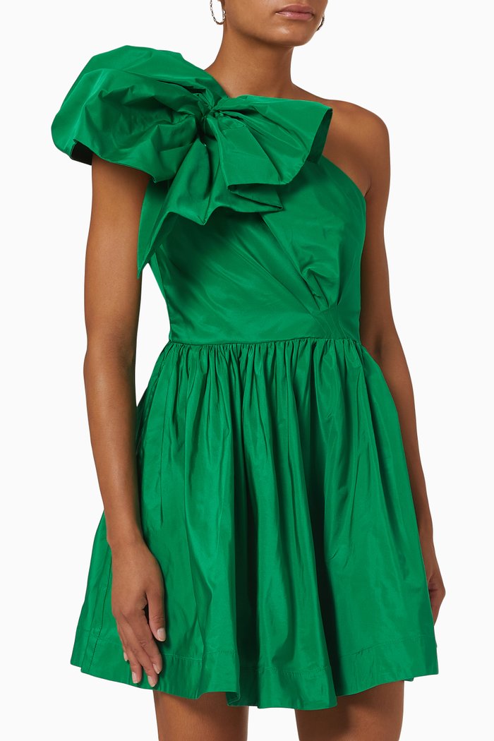 

Giuggiolo Mini Dress in Taffeta, Green