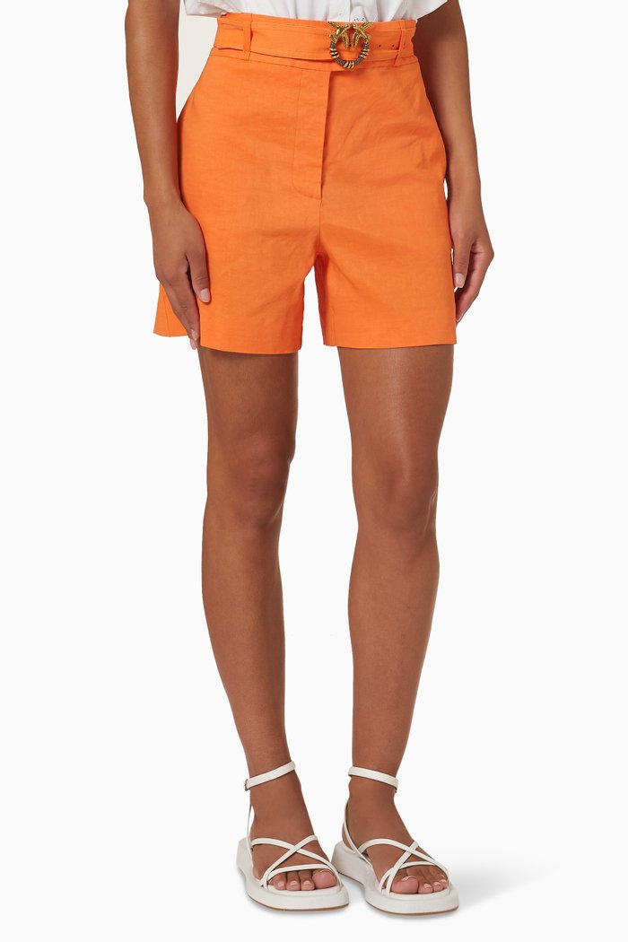 

Sulmona Shorts in Linen & Viscose, Orange