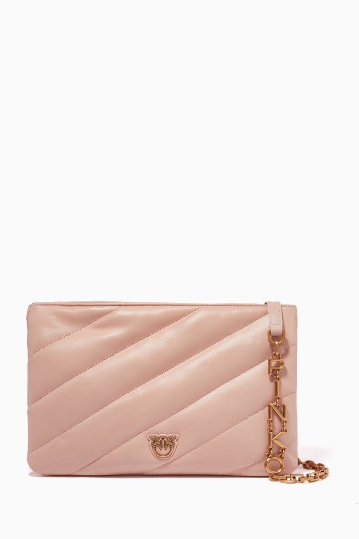 

Medium Twins Maxi Crossbody Bag in Quilted Nappa, Pink