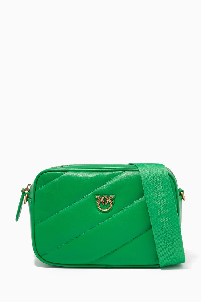 

Camera Case Maxy Crossbody Bag in Quilted Nappa, Green
