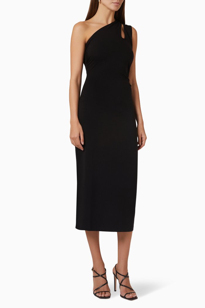 

Arona Midi Dress in Jersey, Black