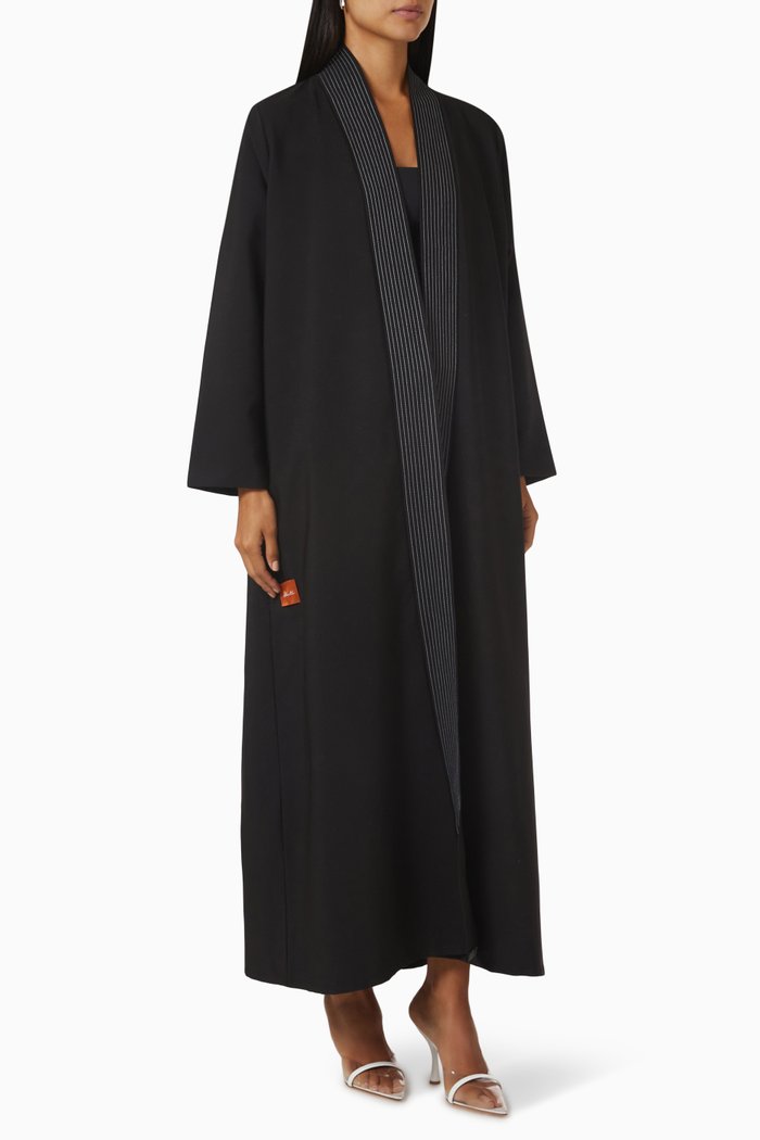 

Summer Long Sleeve Abaya, Black