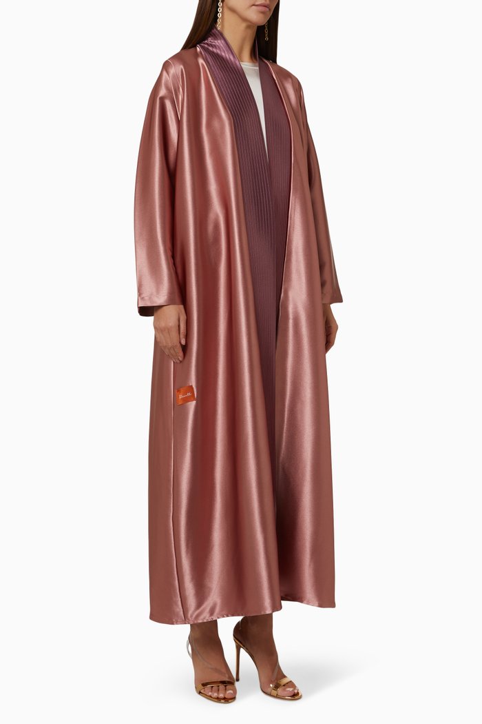 

Summer Long Sleeve Abaya in Satin, Pink