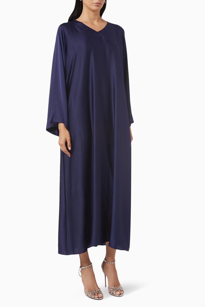 

Summer Kaftan in Silk, Blue