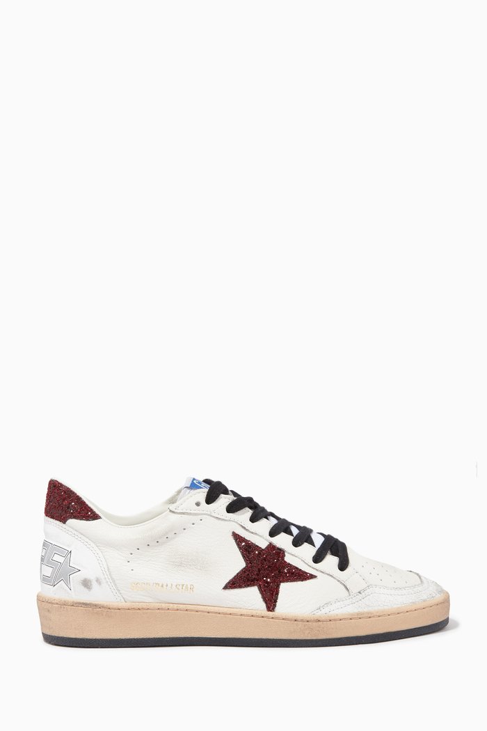 

Ball Star Sneakers in Nappa, Burgundy