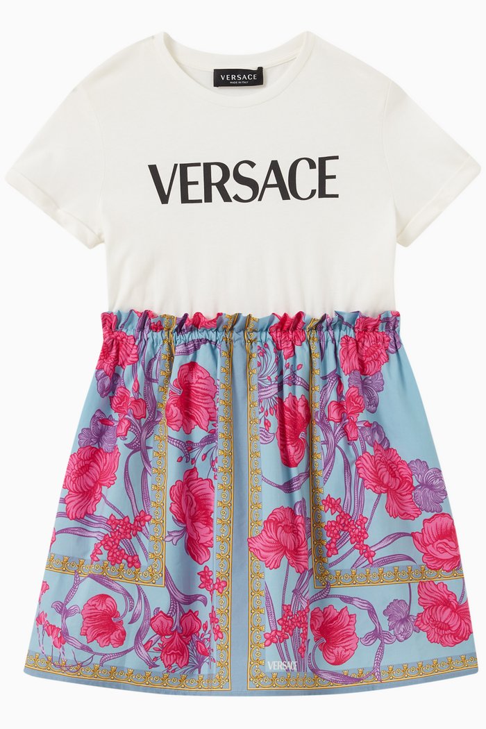 

Floral Logo Print Dress, Multicolour