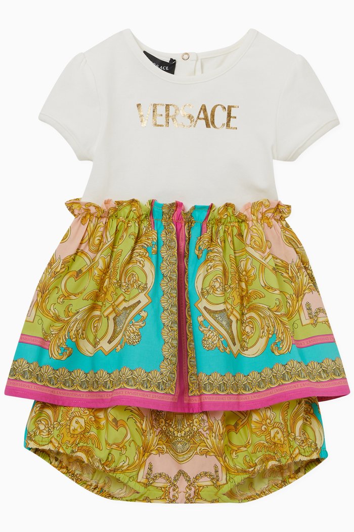 

Barocco Goddess T-shirt Dress in Cotton, Multicolour