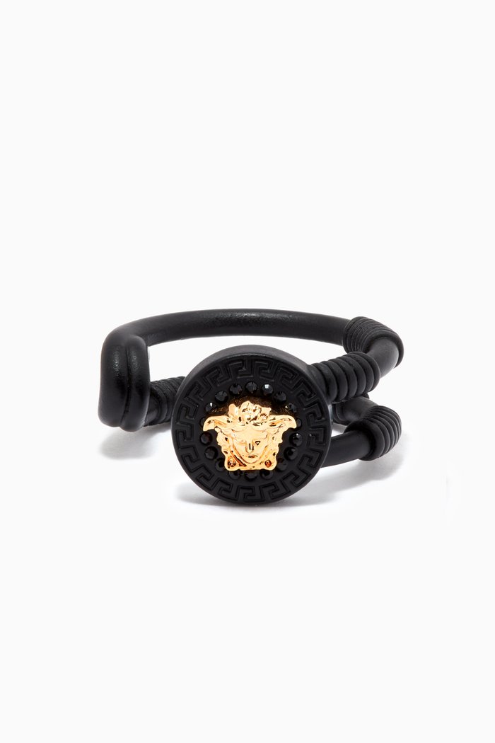 

Medusa Safety Pin Ring, Black