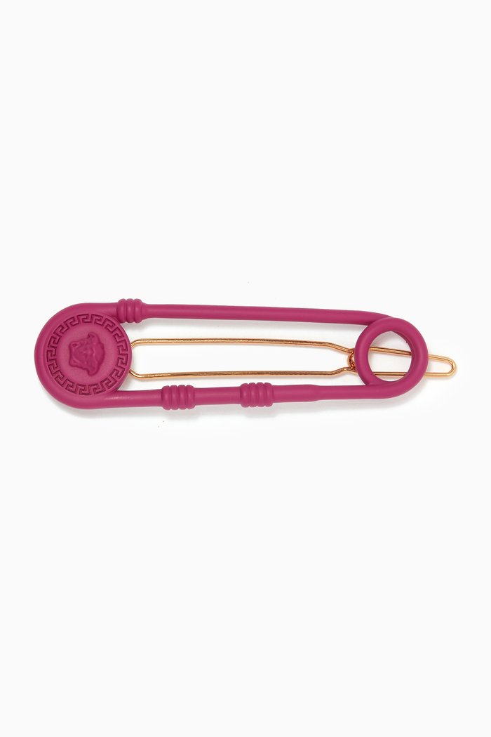 Safety Pin Hair Clip in Acrylic, Pink