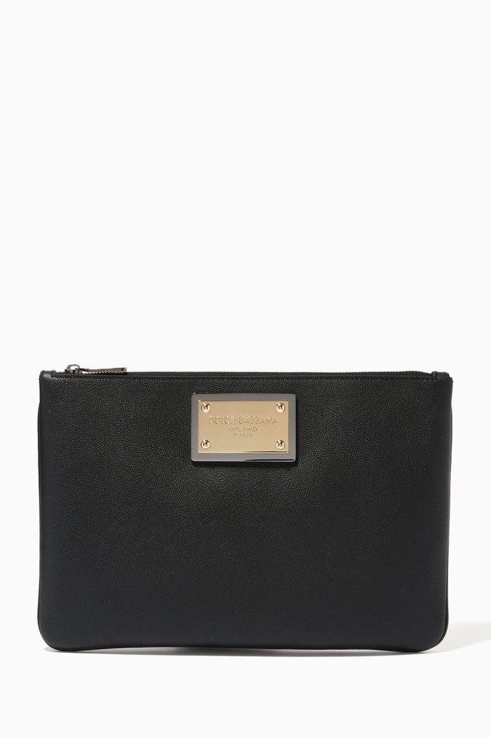 

Pouch in Grainy Calfskin, Black