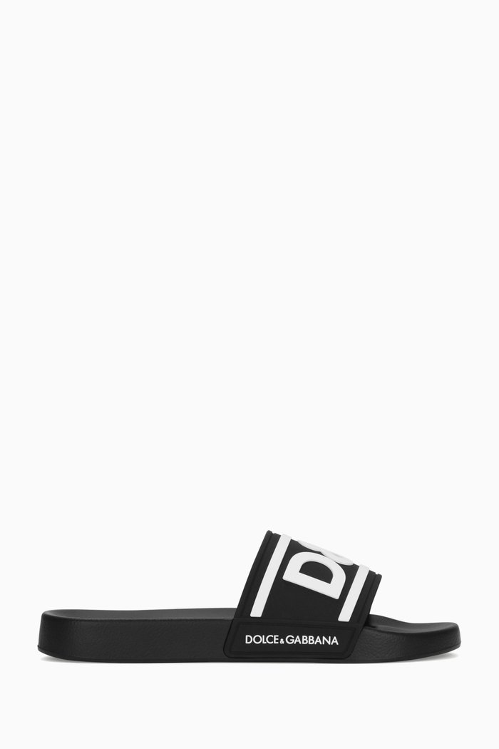 

D&G Slides in Rubber, Black