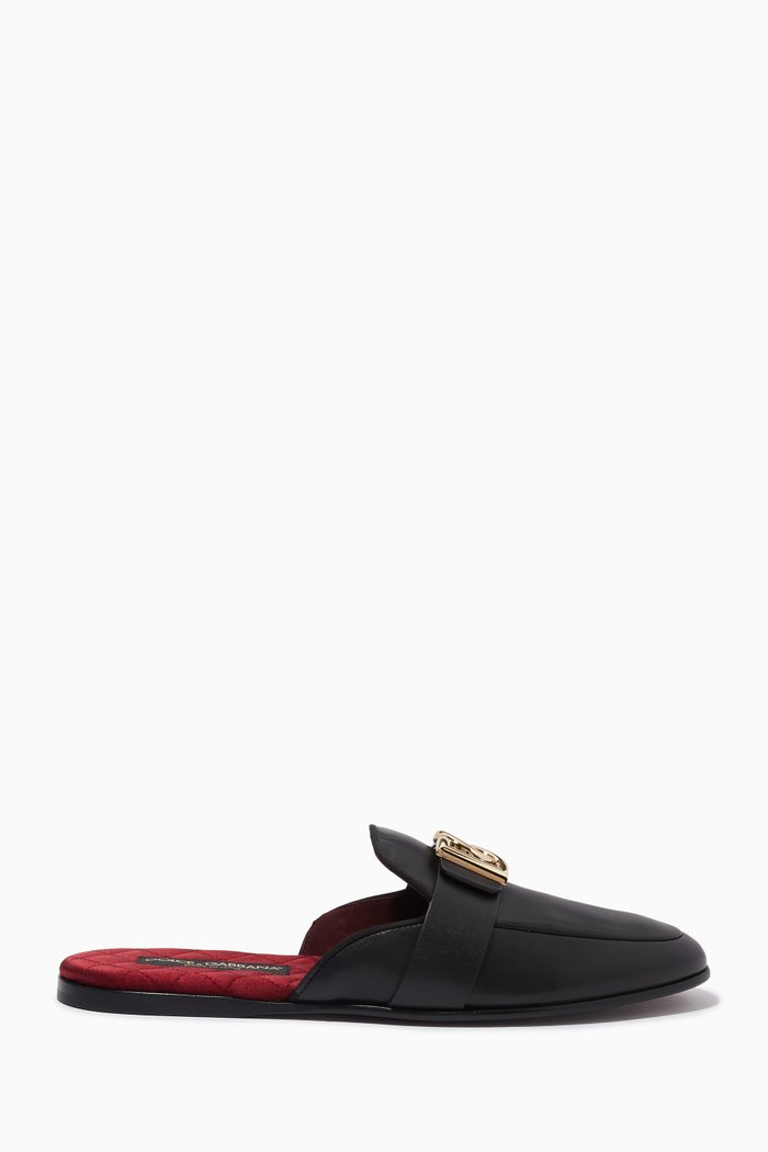 

Bramante Slippers in Calfskin Nappa Leather, Black