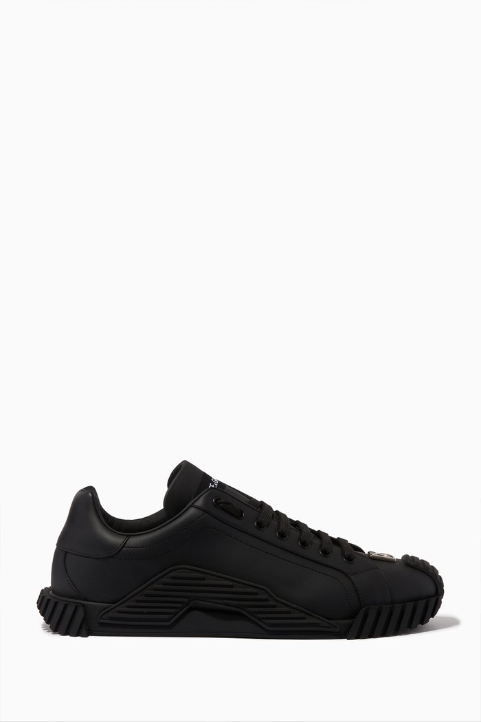 

Portofino Sneakers with DG in Leather, Black