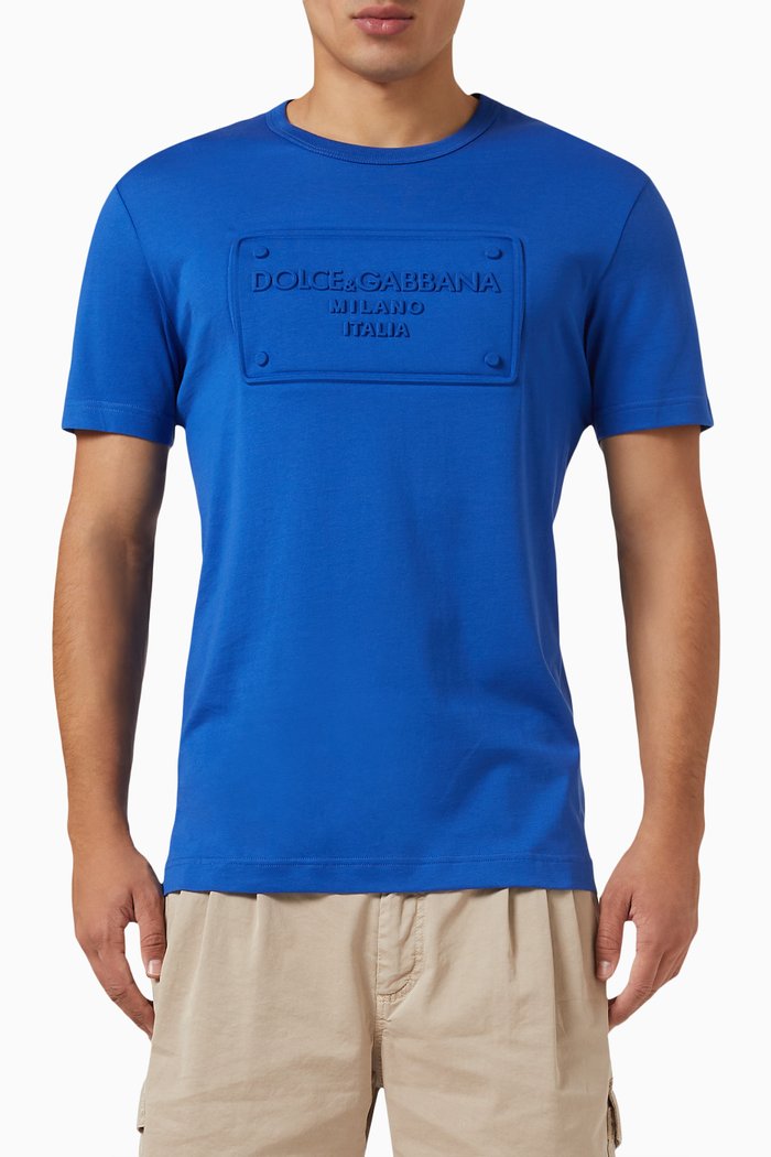 

Logo T-shirt in Cotton Jersey, Blue