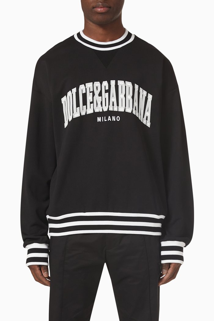 

Logo Sweatshirt in Cotton, Black