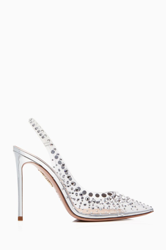 

Starburst 105 Slingback Pumps in Plexi, Neutral