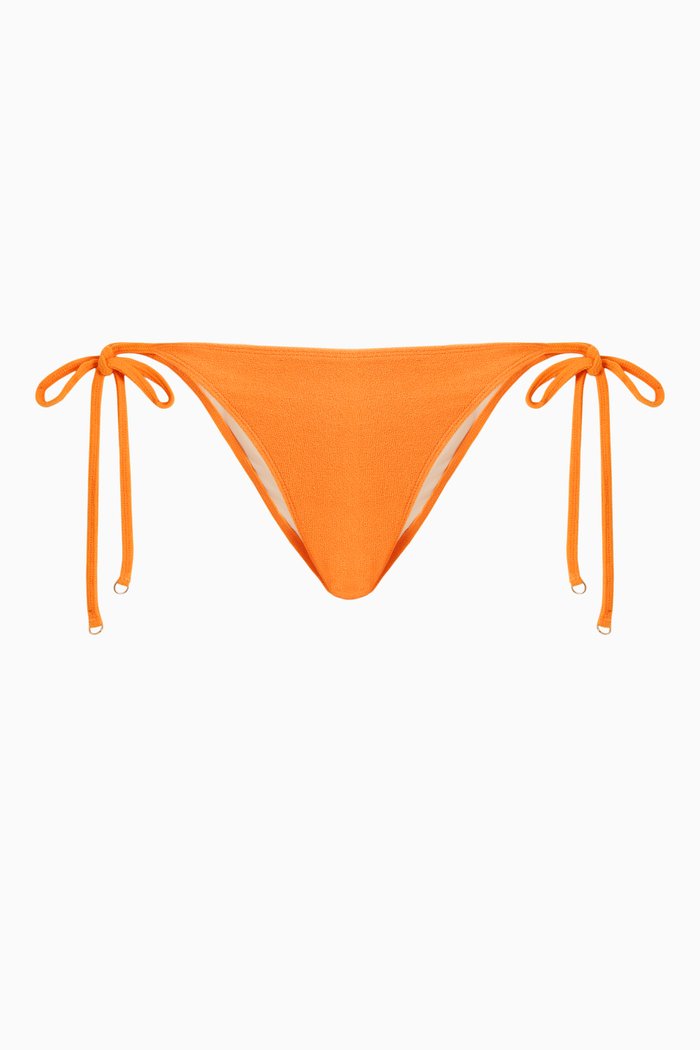 

Leo Bikini Bottoms in Stretch Towelling, Orange