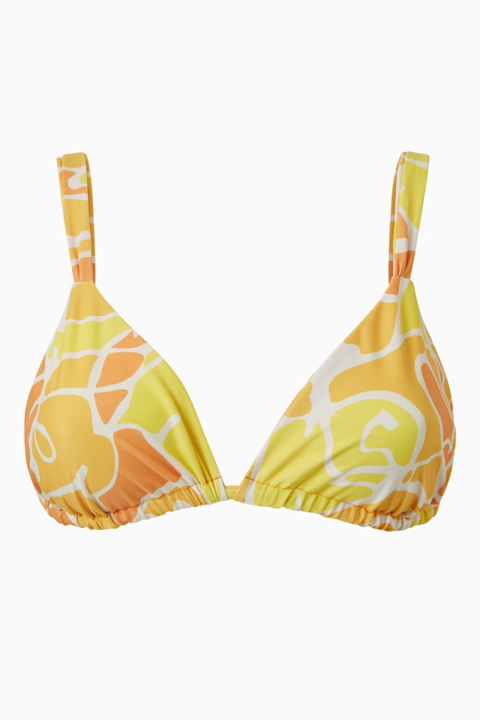 

Flora Bikini Top in ECONYL®, Yellow