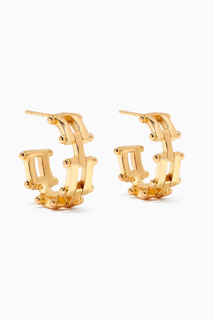 

Marya Hoops in 18kt Gold-plated Brass