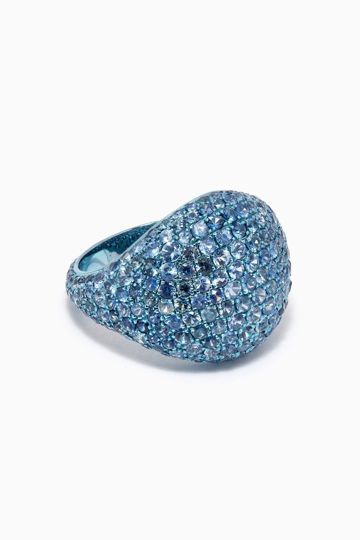 

Pinky Light Ceylon Sapphire Ring in 18kt White Gold, Blue