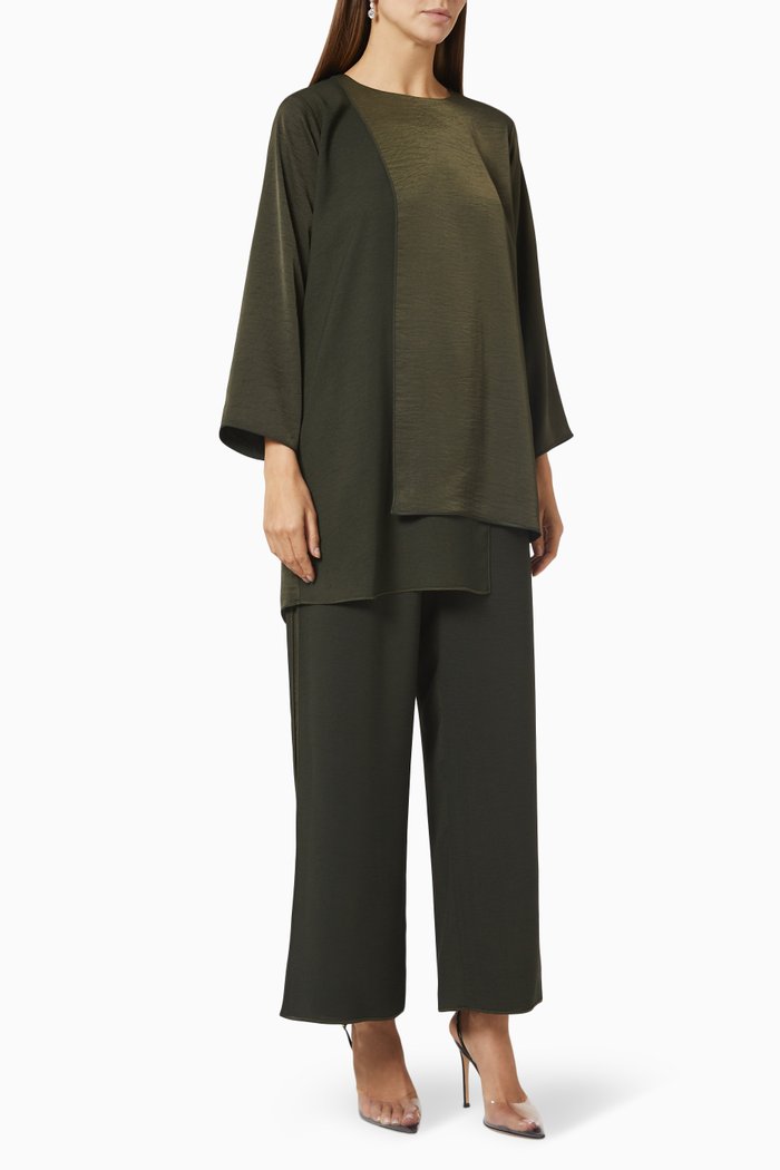 

Coordinating Top & Pants Set, Green
