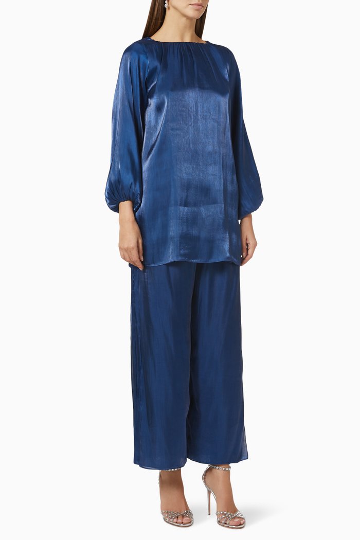 

Coordinating Top & Pants Set, Blue