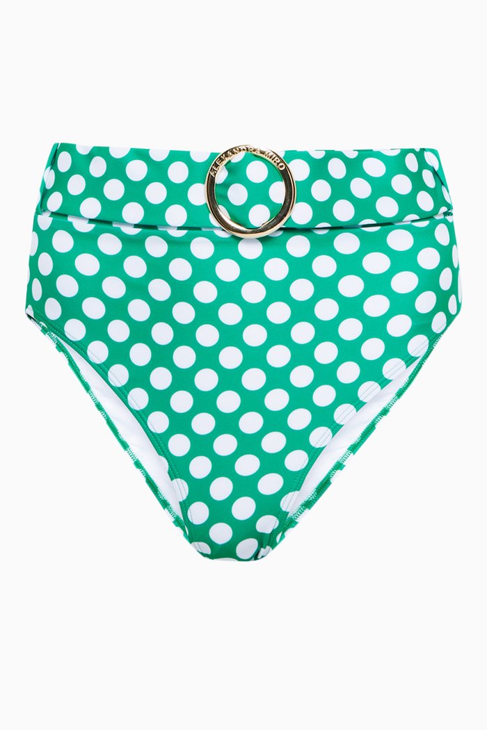 

Ursula Bikini Bottoms in Stretch Nylon, Green