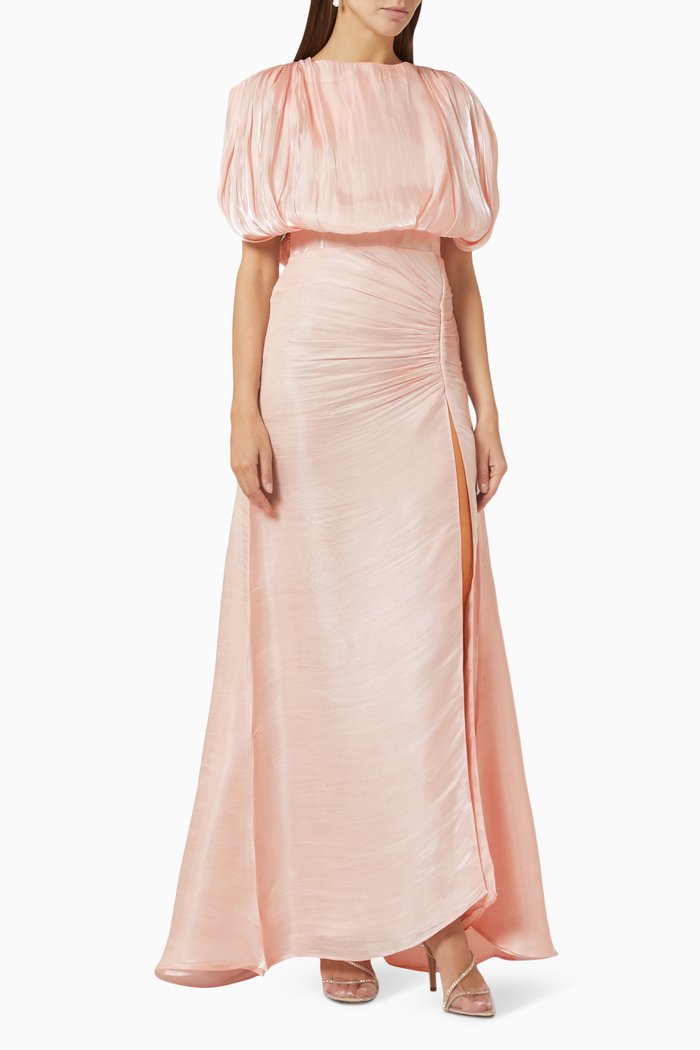 

Ruched Maxi Dress, Pink