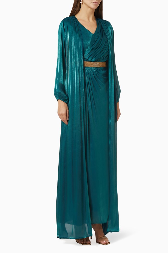 

Draped Maxi Dress, Green