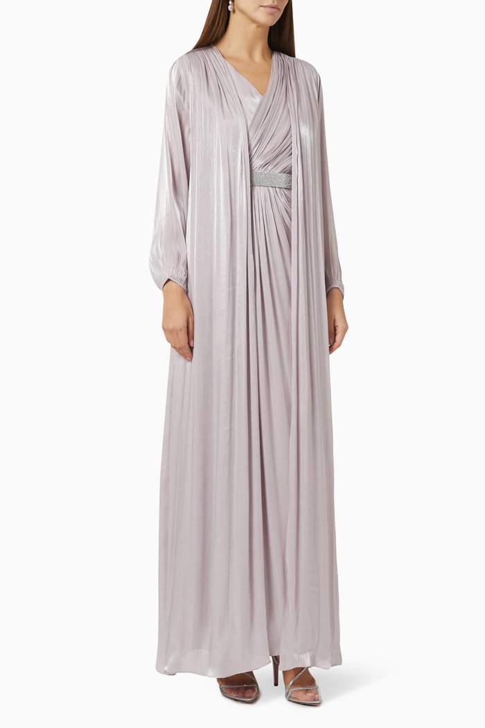 Draped Maxi Dress, Pink