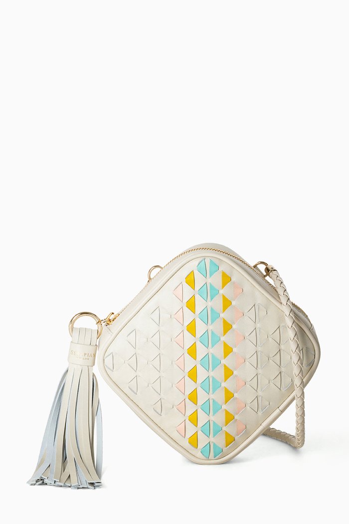 

Petra Crossbody Bag in Mosaico Leather, Multicolour