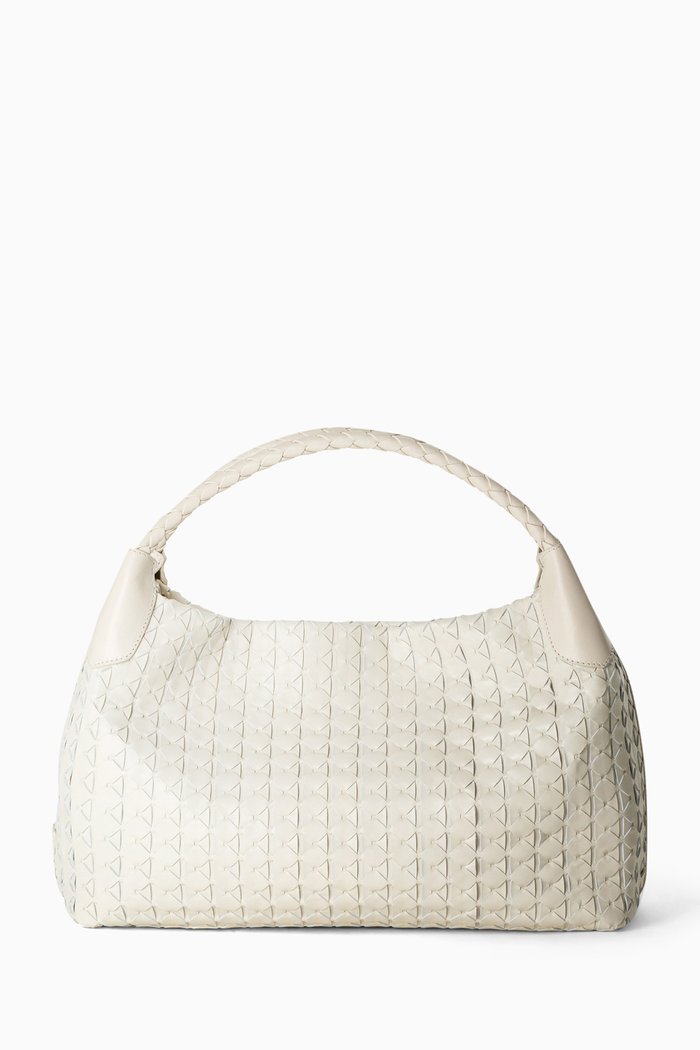 

Secret Hobo Bag in Mosaico Leather, Neutral