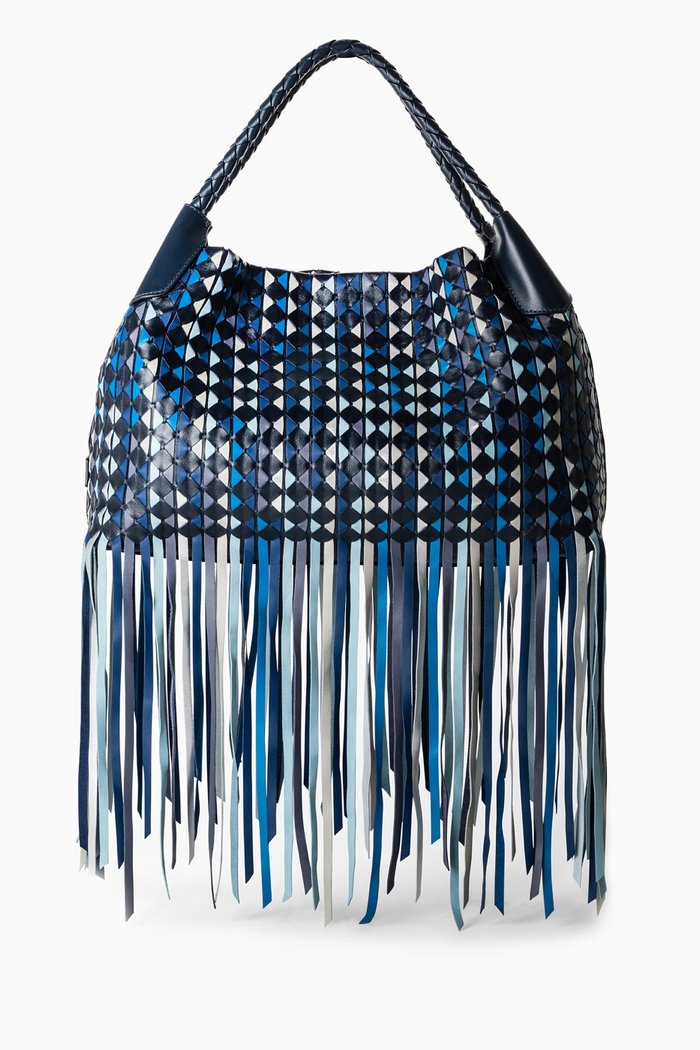 

Secret Hobo Bag in Mosaico Leather, Multicolour