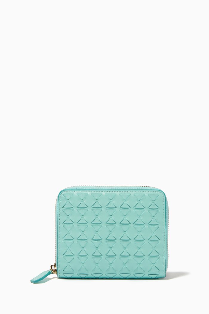 

Mini Zip Wallet in Mosaico Leather, Multicolour
