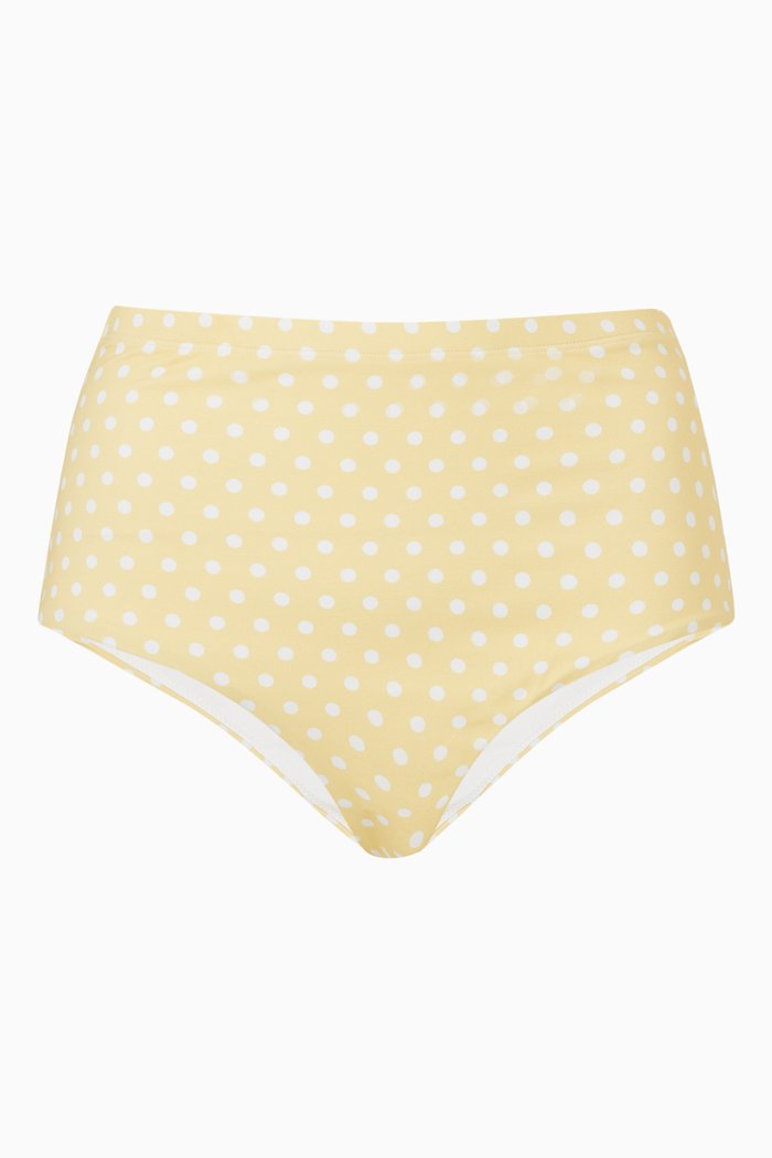 Sculpting High-Waist Brief Bikini Bottom in LYCRA®, Yellow