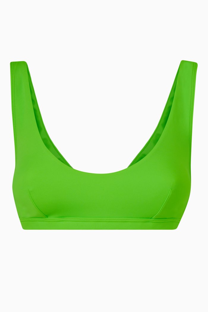 

Plunge Crop Bikini Top in LYCRA®, Green