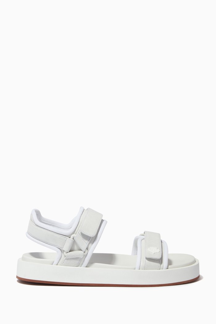 

Waikiki Sandals in Water-repellent Suede, White