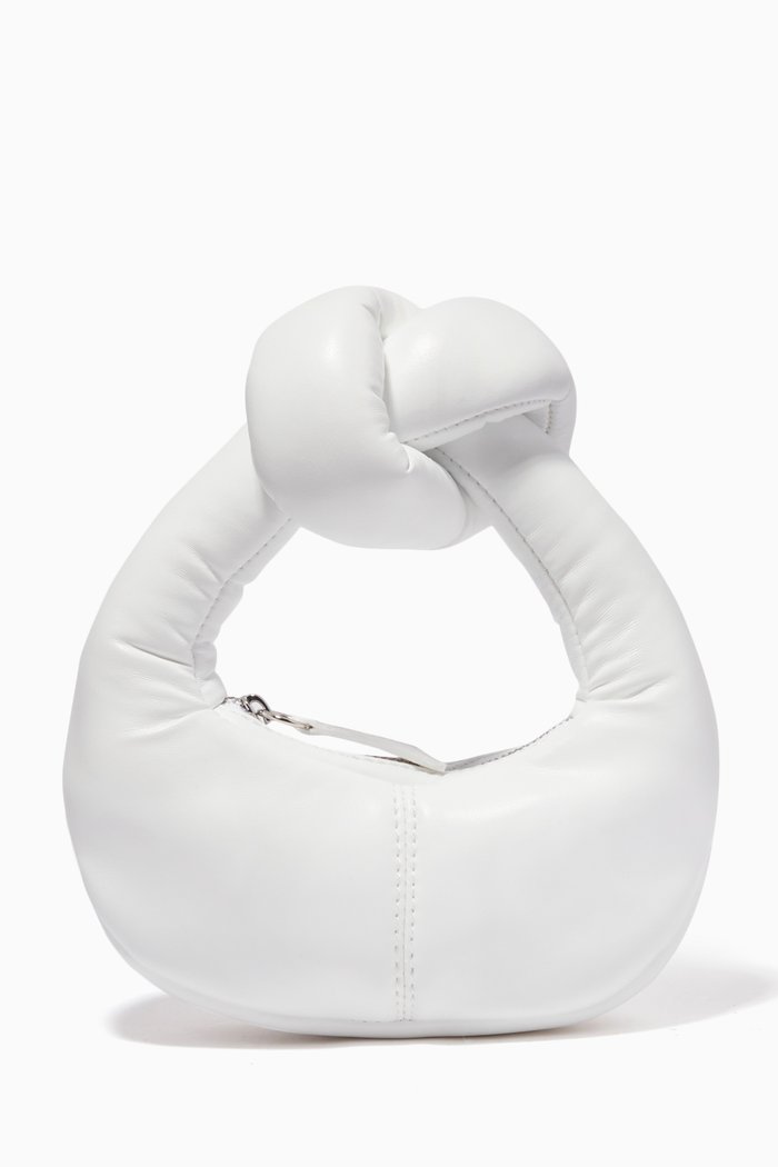 

Small Mia Shoulder Bag in Puffed Faux Leather, White