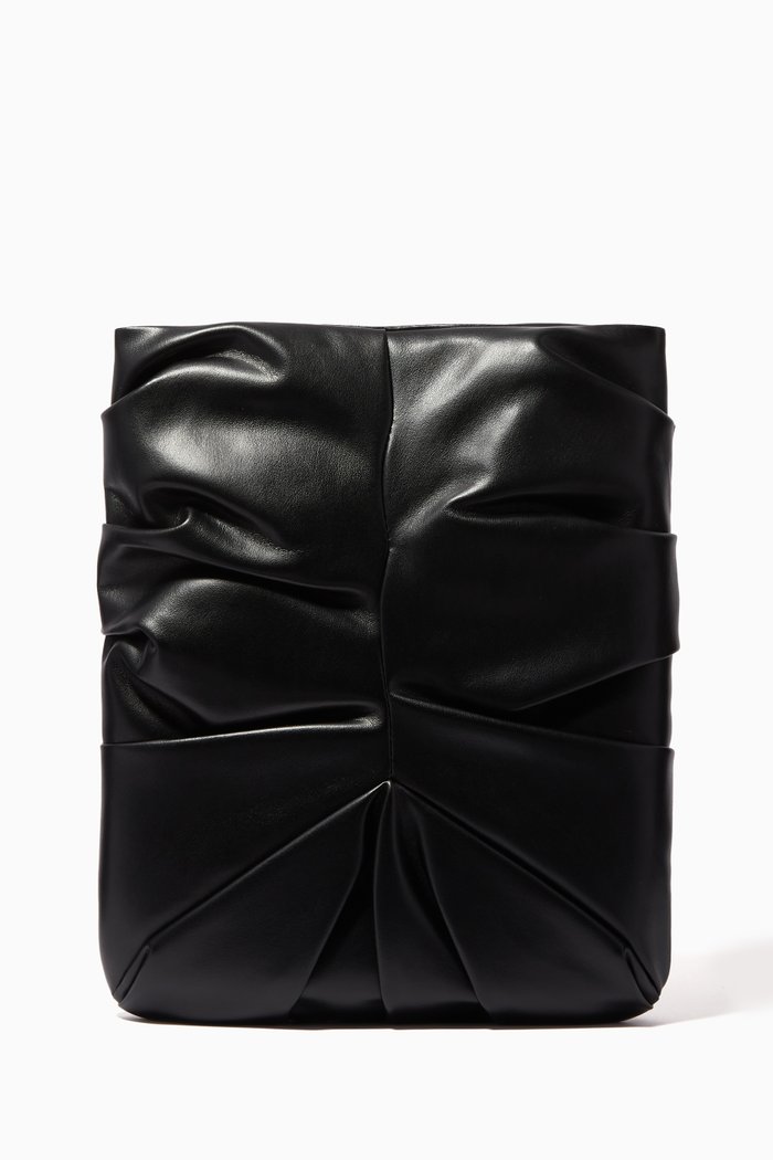 

Esme Square Clutch in Vegan Leather, Black