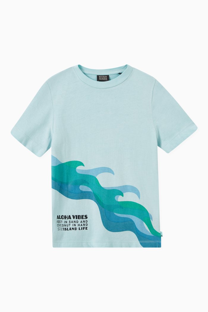 

Artwork Print T-shirt in Organic Cotton, Green
