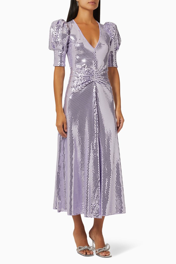

Sierina Sequin Midi Dress, Purple