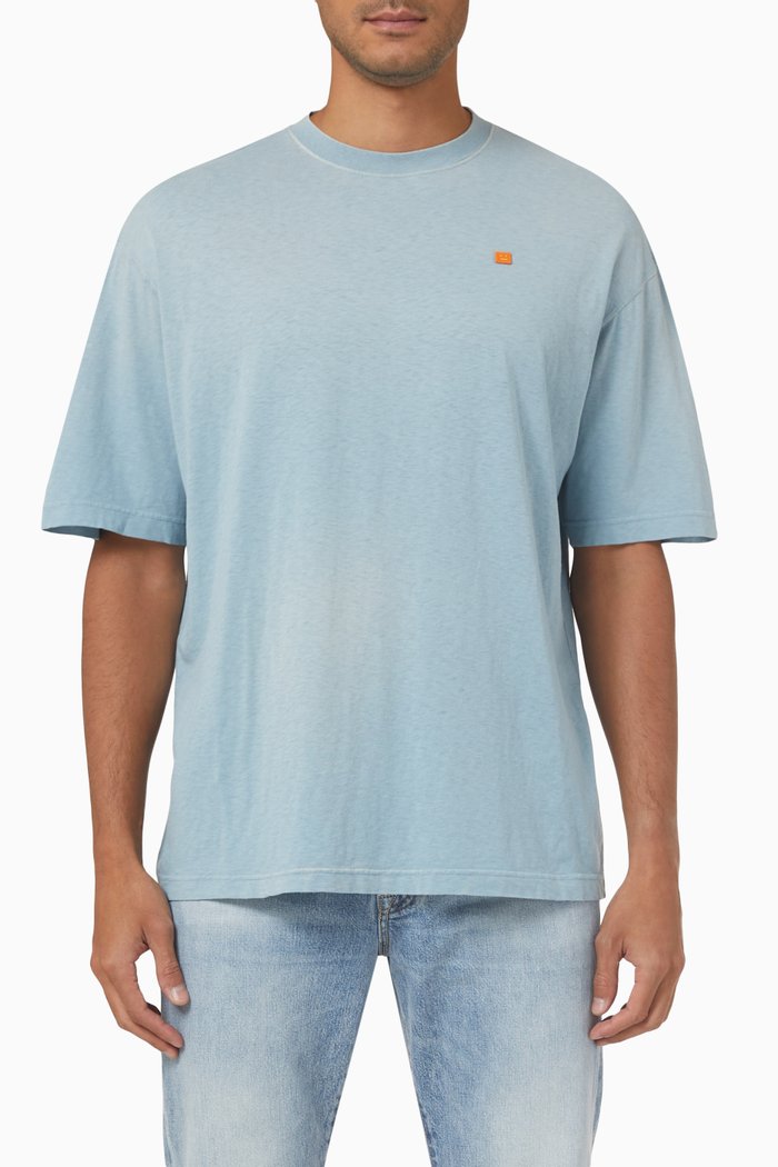 Exford Fade T-shirt in Cotton, Blue