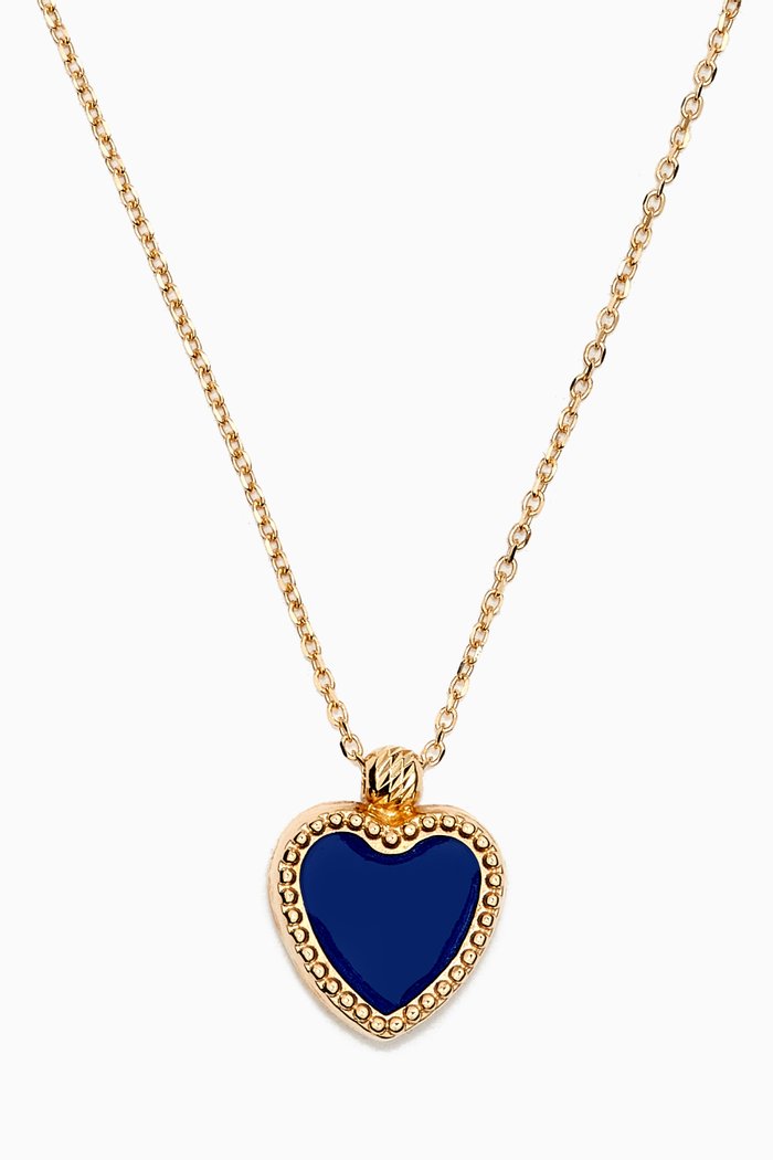 

Carla Necklace in 18kt Yellow Gold, Blue