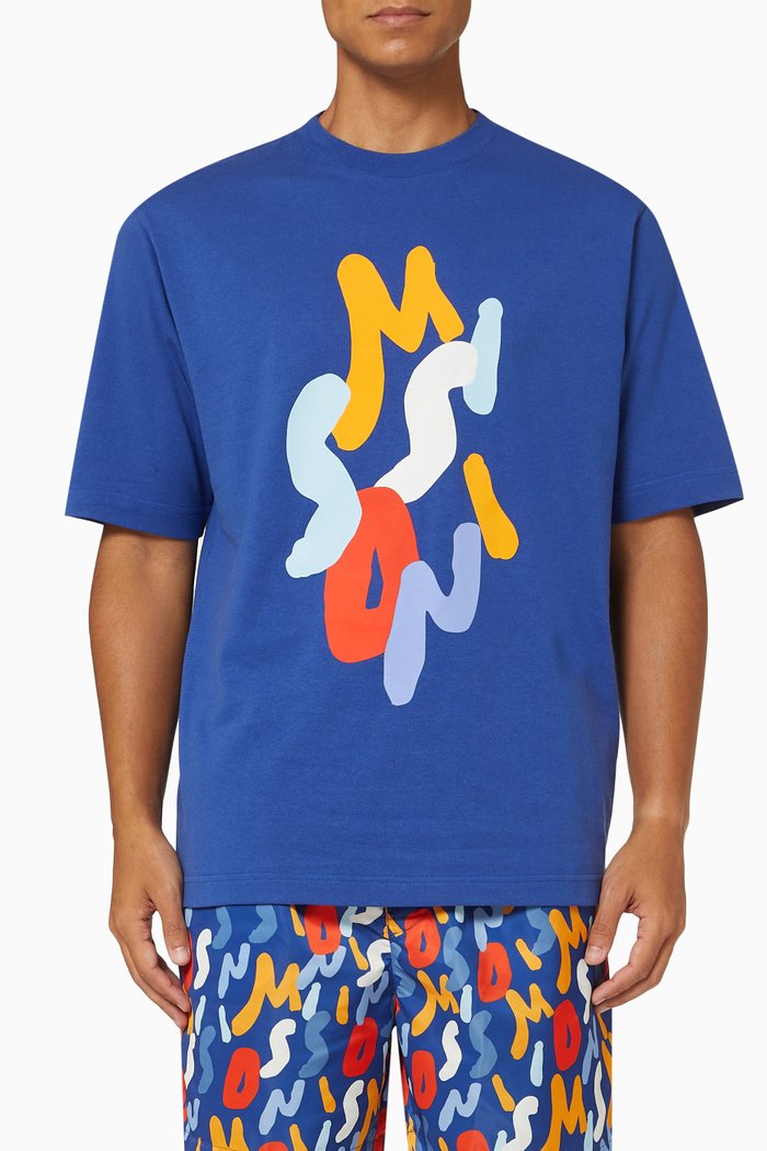 

Oversized T-shirt in Jersey, Blue